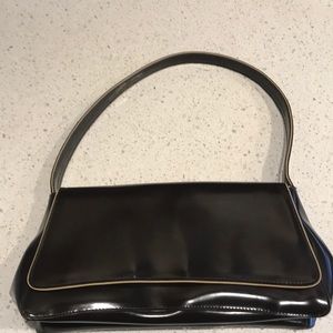 Enzo Angiolini Dark Chocolate Leather Shoulder Bag